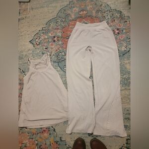 FP Movement Hotshot Wide Leg Two Piece Set Stone Beige Size Small